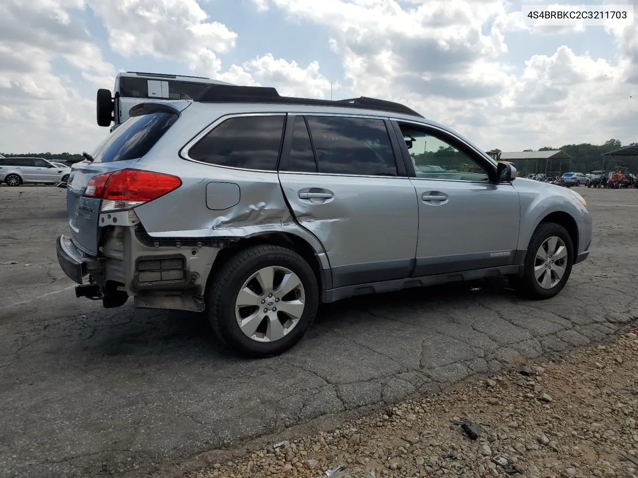 4S4BRBKC2C3211703 2012 Subaru Outback 2.5I Limited