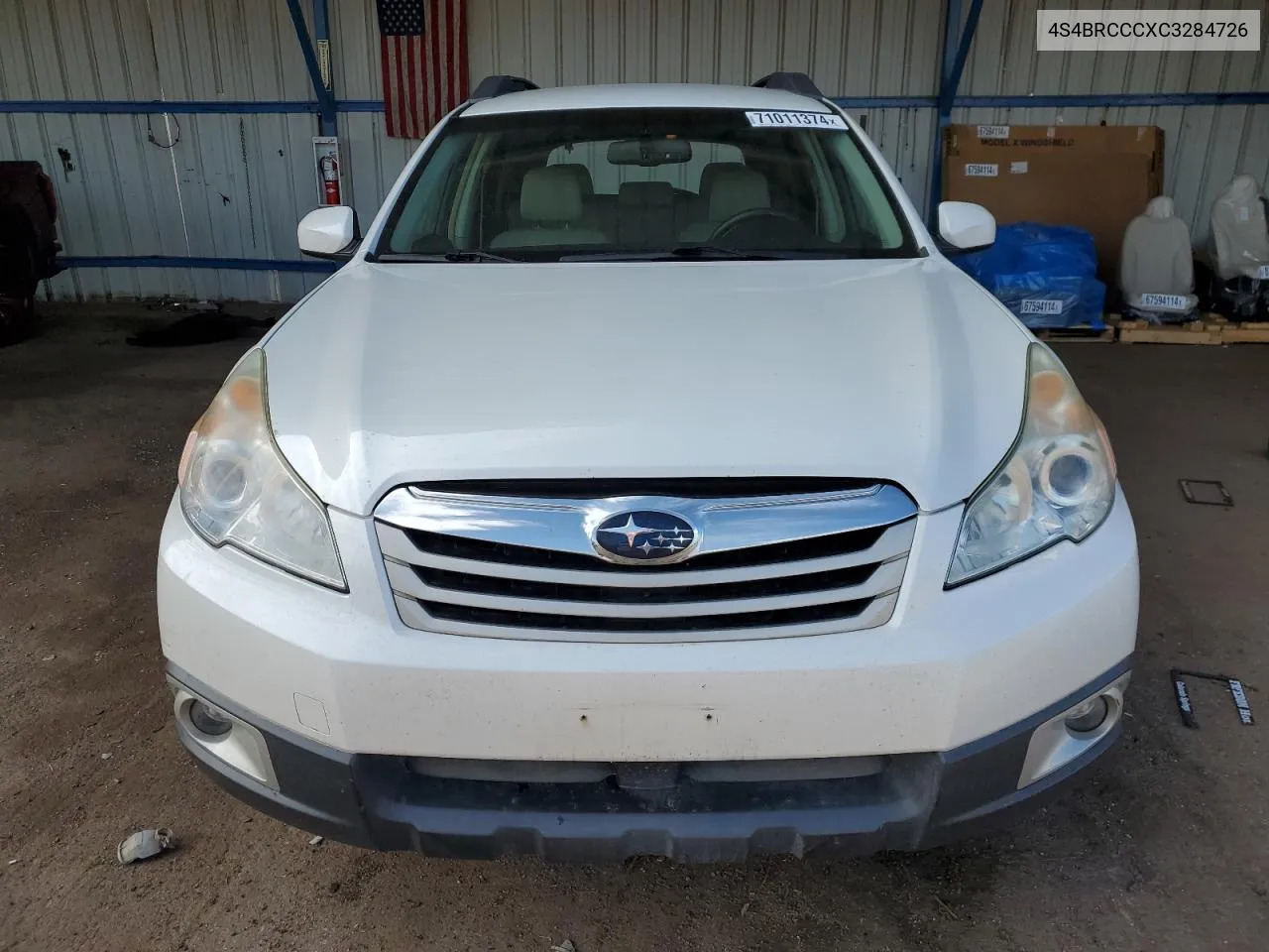 2012 Subaru Outback 2.5I Premium VIN: 4S4BRCCCXC3284726 Lot: 71011374