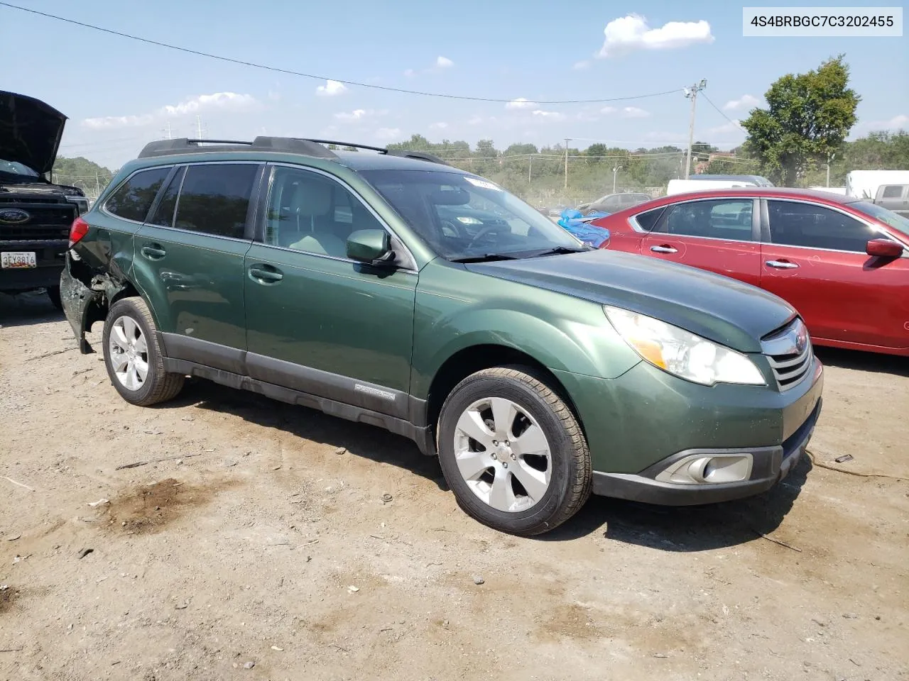 2012 Subaru Outback 2.5I Premium VIN: 4S4BRBGC7C3202455 Lot: 71186874