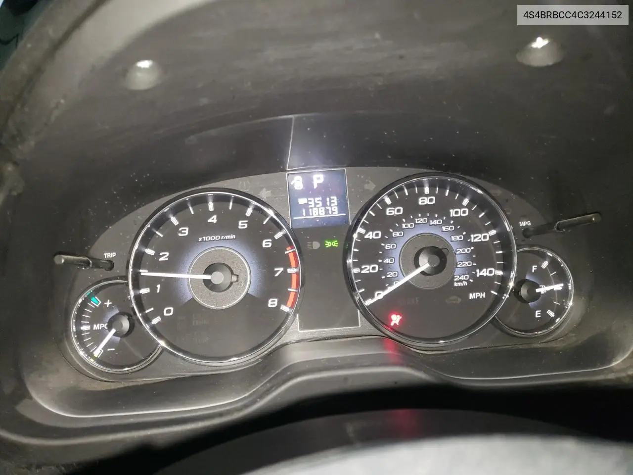 4S4BRBCC4C3244152 2012 Subaru Outback 2.5I Premium