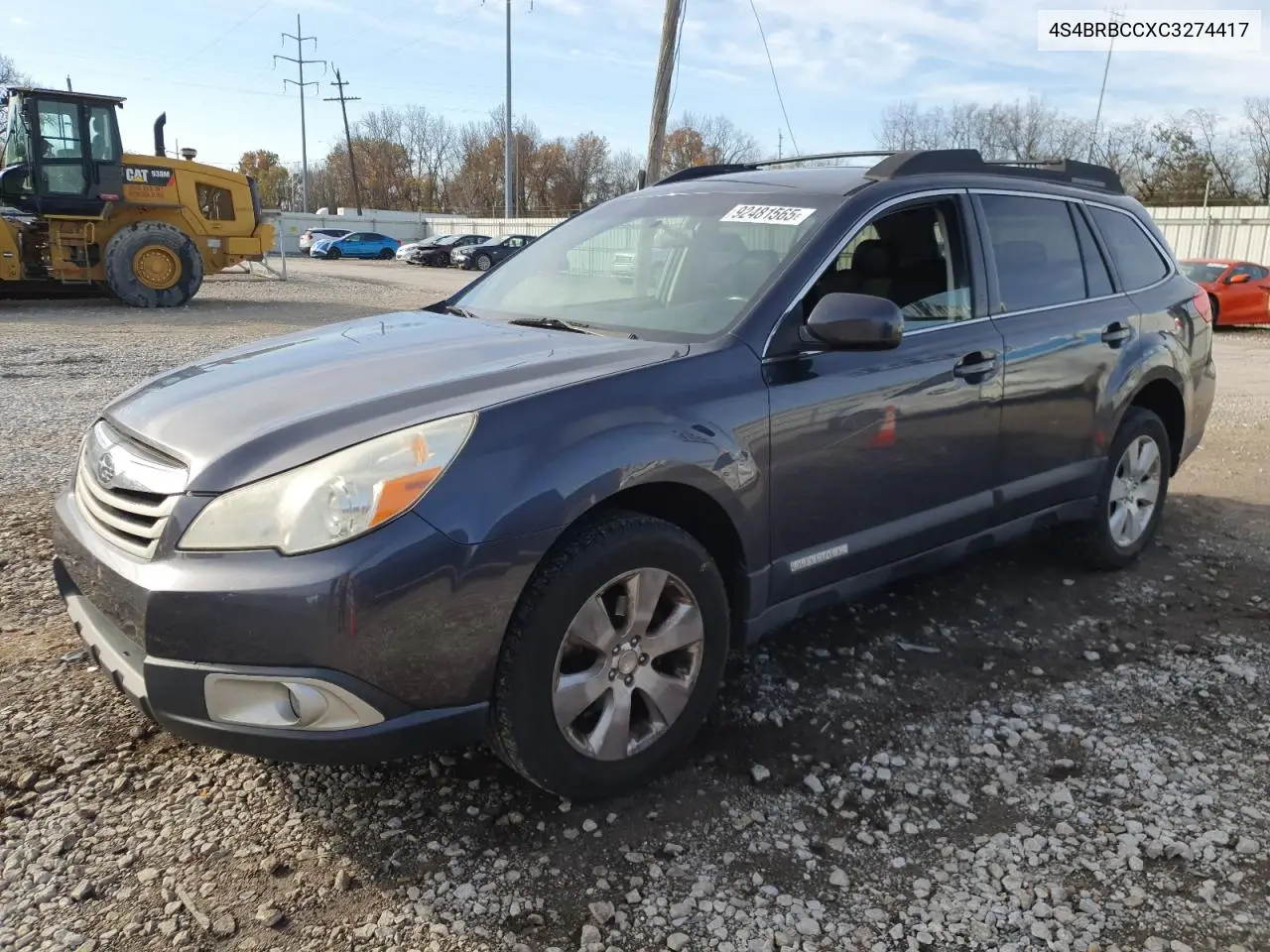 4S4BRBCCXC3274417 2012 Subaru Outback 2.5I Premium