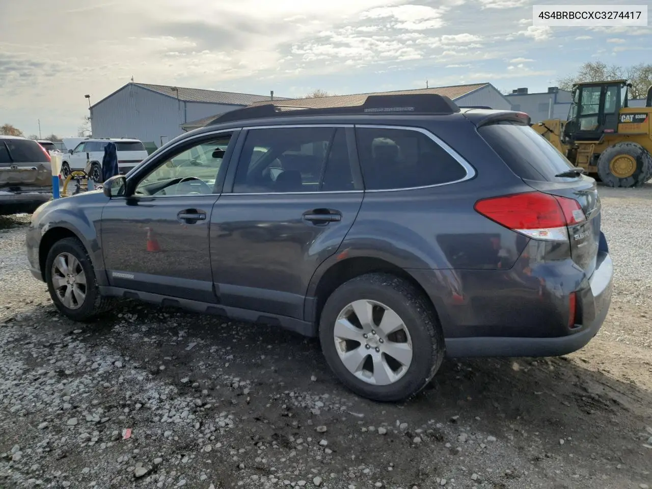 4S4BRBCCXC3274417 2012 Subaru Outback 2.5I Premium