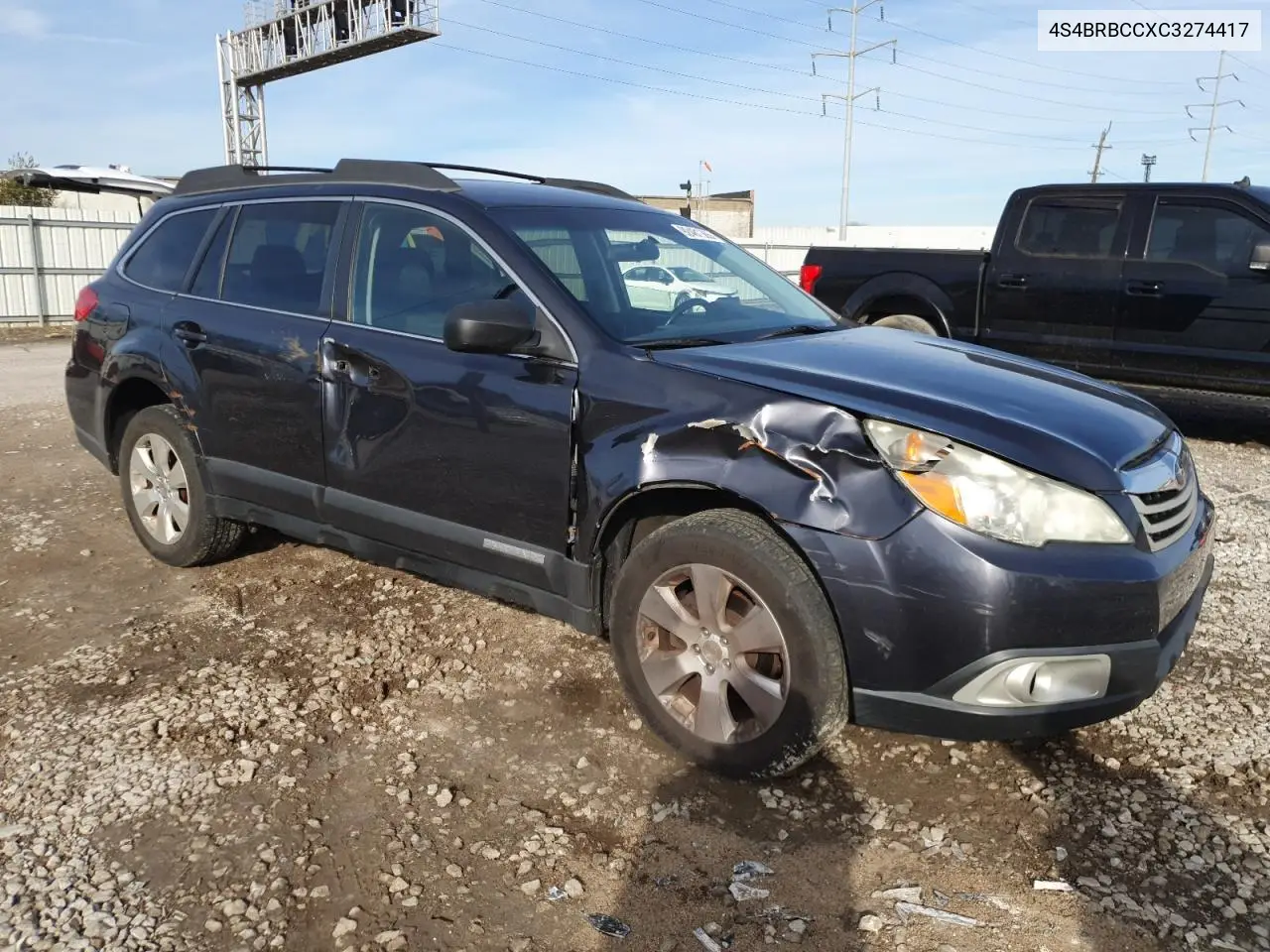 4S4BRBCCXC3274417 2012 Subaru Outback 2.5I Premium