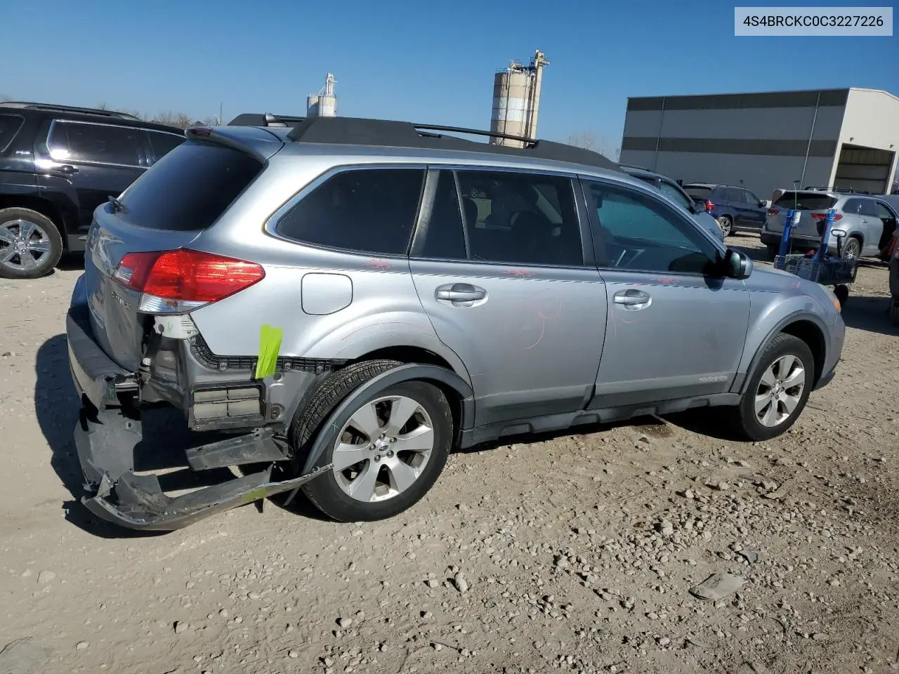 4S4BRCKC0C3227226 2012 Subaru Outback 2.5I Limited