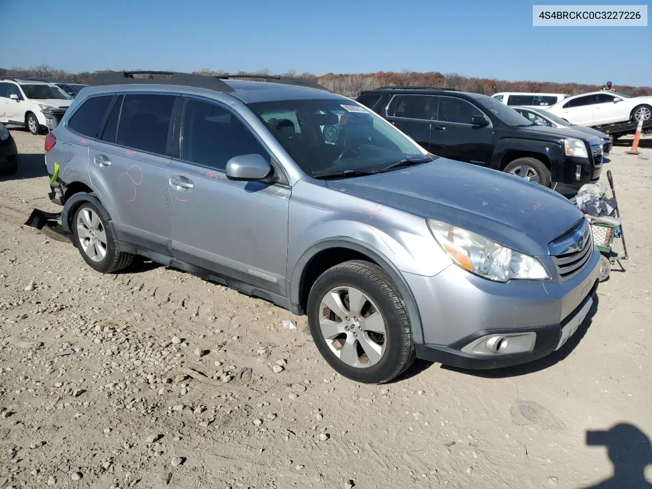 4S4BRCKC0C3227226 2012 Subaru Outback 2.5I Limited
