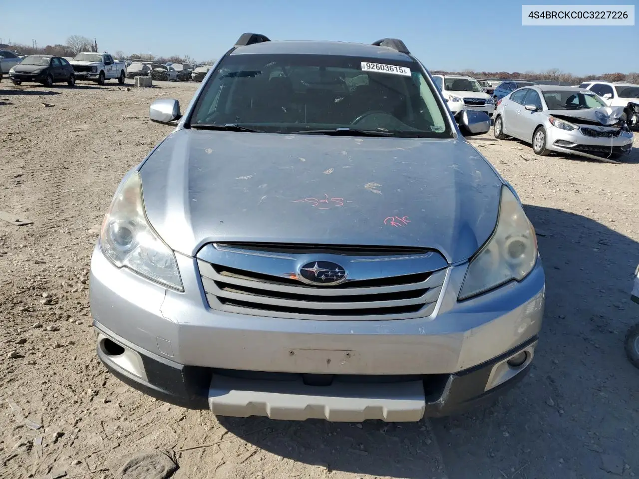 4S4BRCKC0C3227226 2012 Subaru Outback 2.5I Limited