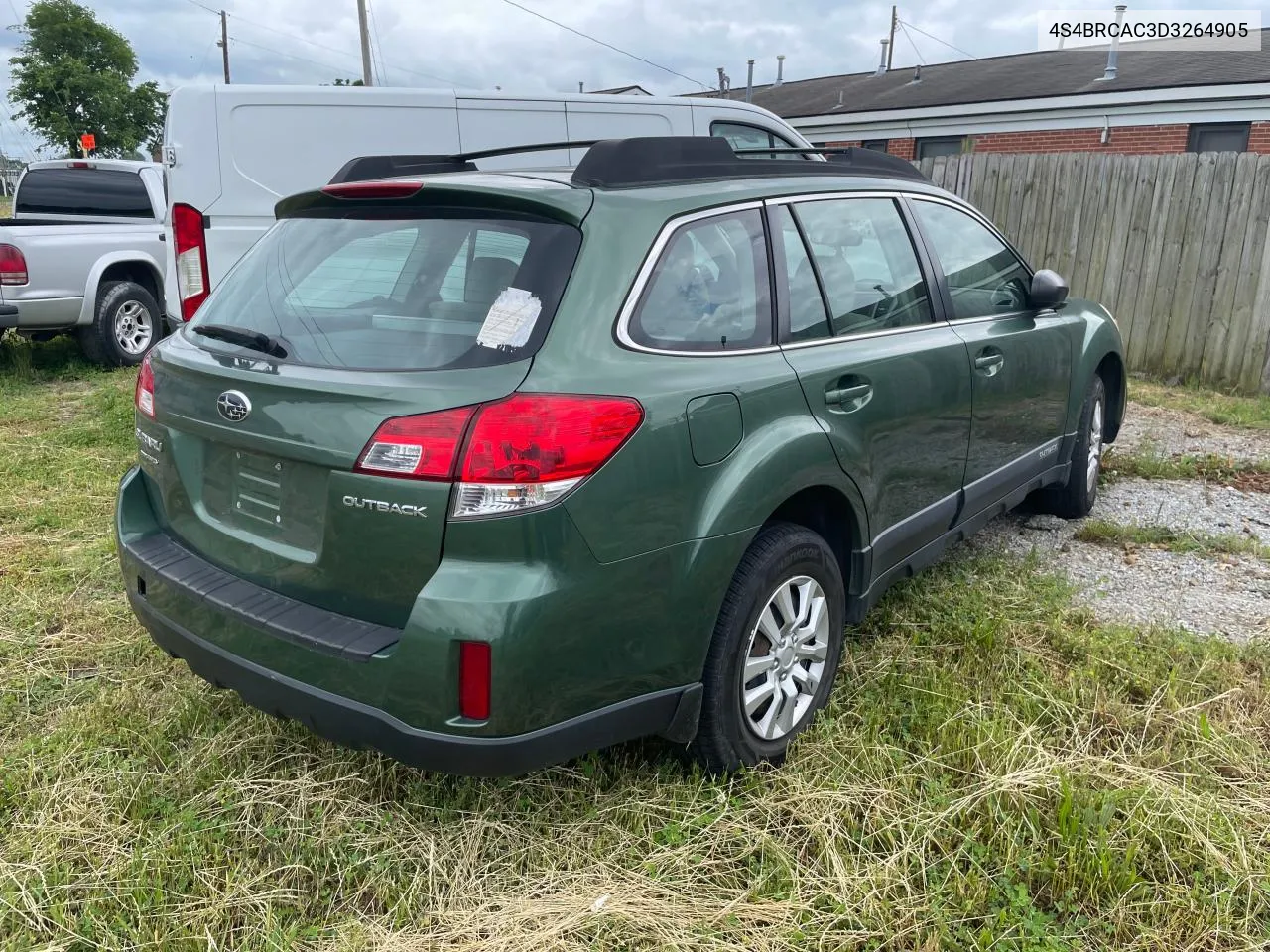 2013 Subaru Outback 2.5I VIN: 4S4BRCAC3D3264905 Lot: 60127874