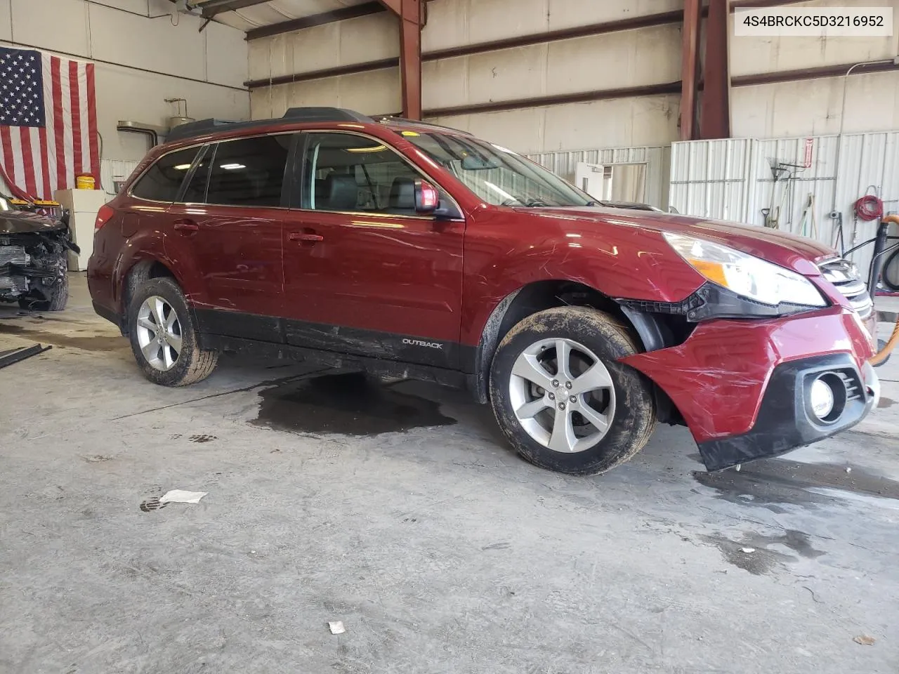 2013 Subaru Outback 2.5I Limited VIN: 4S4BRCKC5D3216952 Lot: 62562034