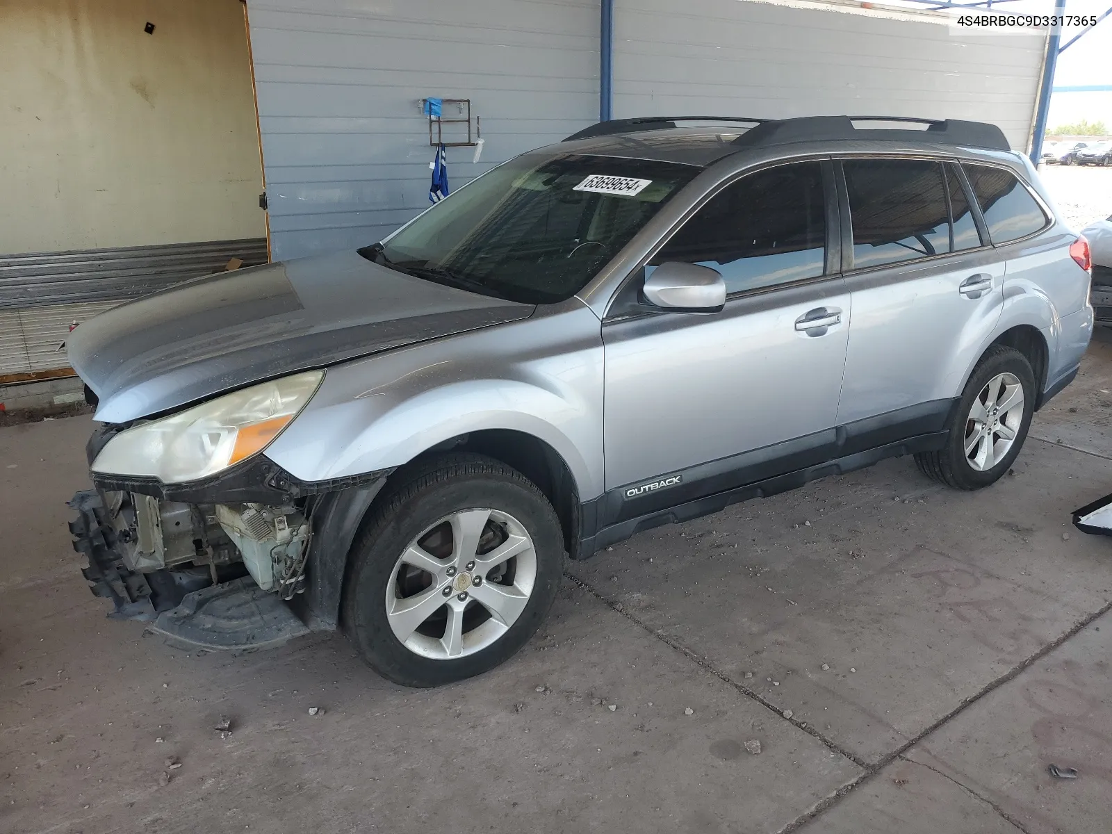 2013 Subaru Outback 2.5I Premium VIN: 4S4BRBGC9D3317365 Lot: 63699654