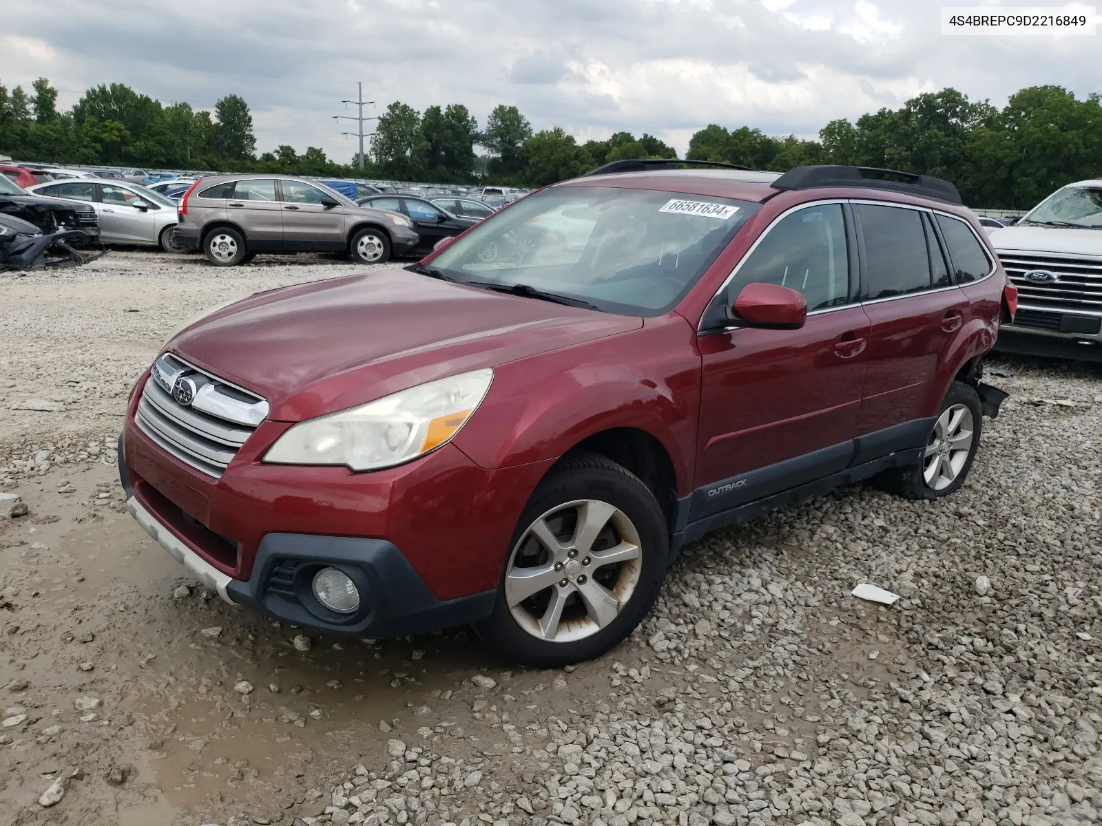 2013 Subaru Outback 3.6R Limited VIN: 4S4BREPC9D2216849 Lot: 66581634