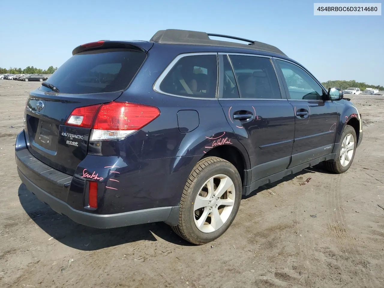 2013 Subaru Outback 2.5I Premium VIN: 4S4BRBGC6D3214680 Lot: 70657084