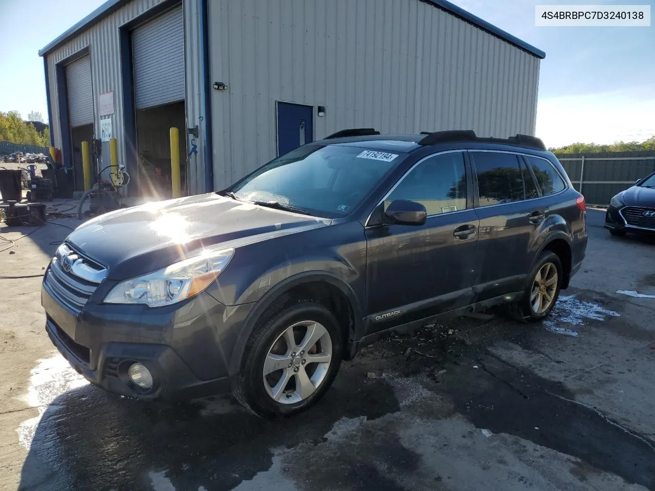 4S4BRBPC7D3240138 2013 Subaru Outback 2.5I Limited