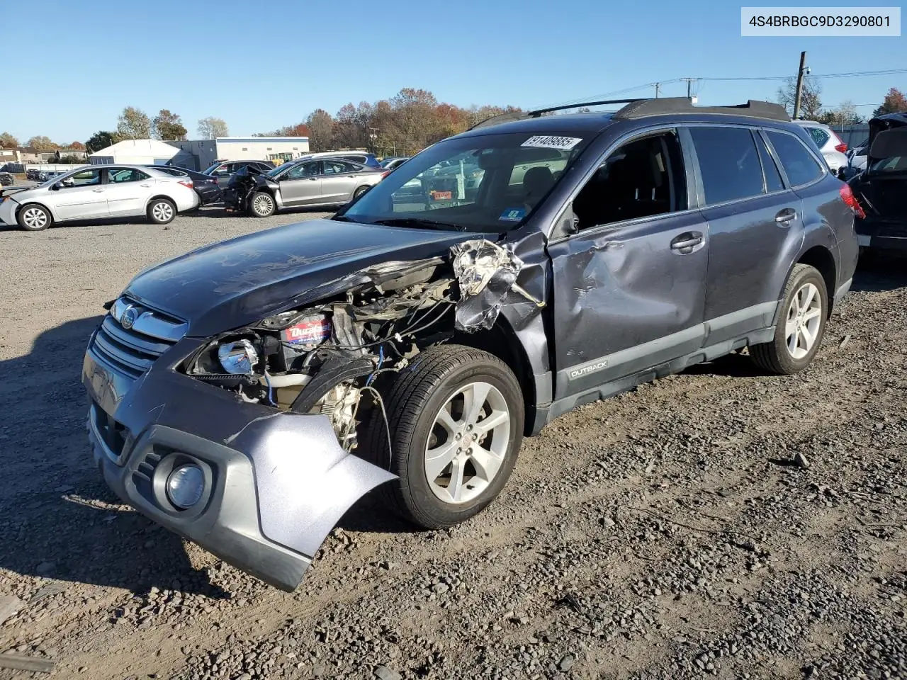 4S4BRBGC9D3290801 2013 Subaru Outback 2.5I Premium