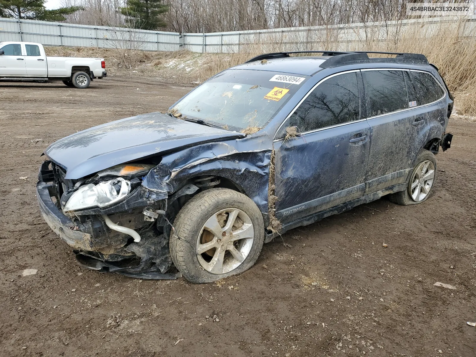 2014 Subaru Outback 2.5I VIN: 4S4BRBAC3E3243872 Lot: 46863094