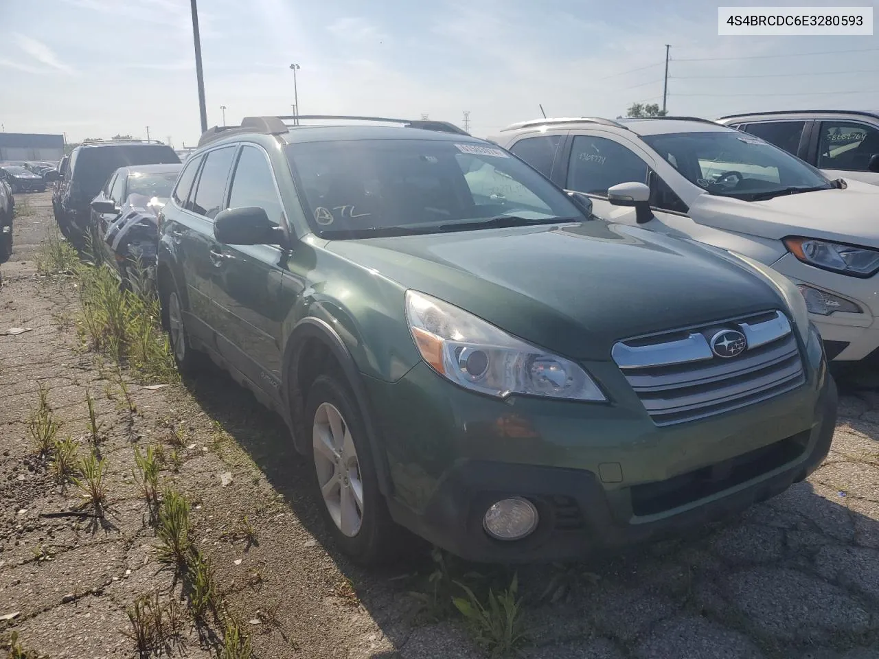 2014 Subaru Outback 2.5I Premium VIN: 4S4BRCDC6E3280593 Lot: 61503974