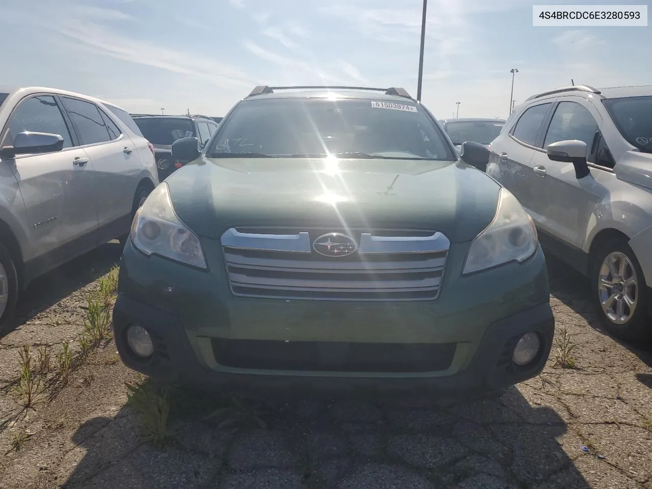 2014 Subaru Outback 2.5I Premium VIN: 4S4BRCDC6E3280593 Lot: 61503974