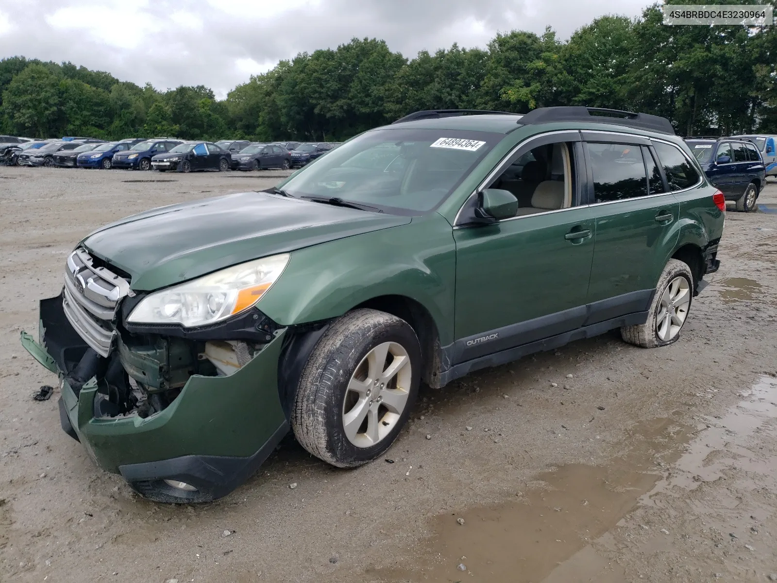 2014 Subaru Outback 2.5I Premium VIN: 4S4BRBDC4E3230964 Lot: 64894364