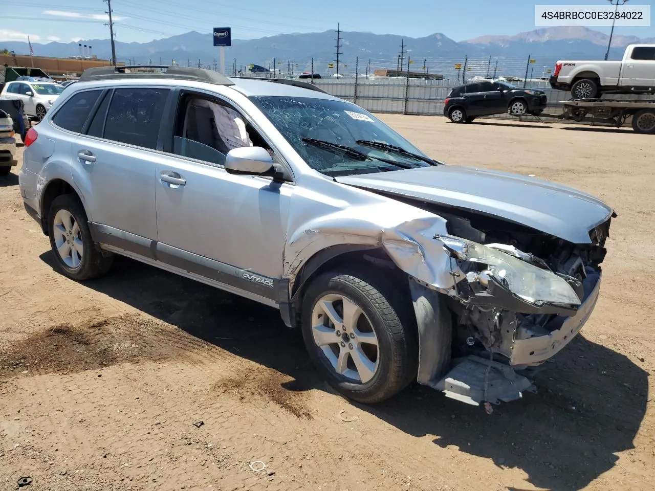 2014 Subaru Outback 2.5I Premium VIN: 4S4BRBCC0E3284022 Lot: 65294784