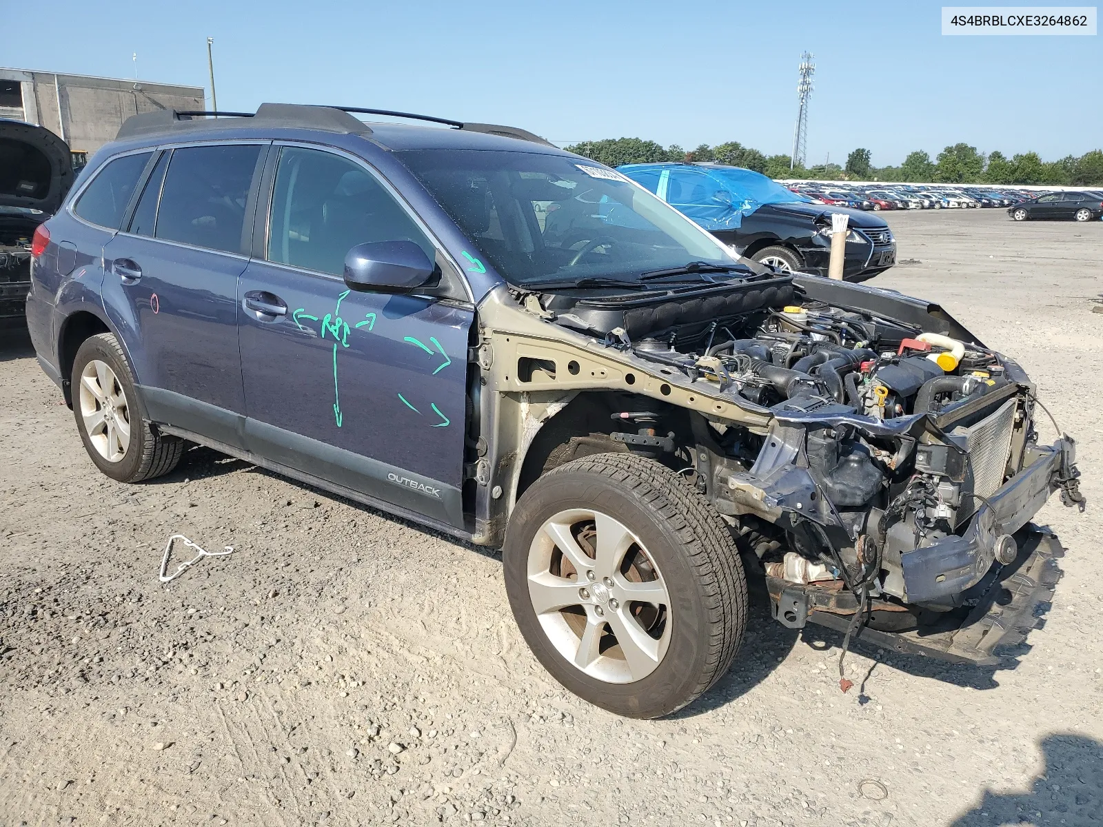 2014 Subaru Outback 2.5I Limited VIN: 4S4BRBLCXE3264862 Lot: 67103834