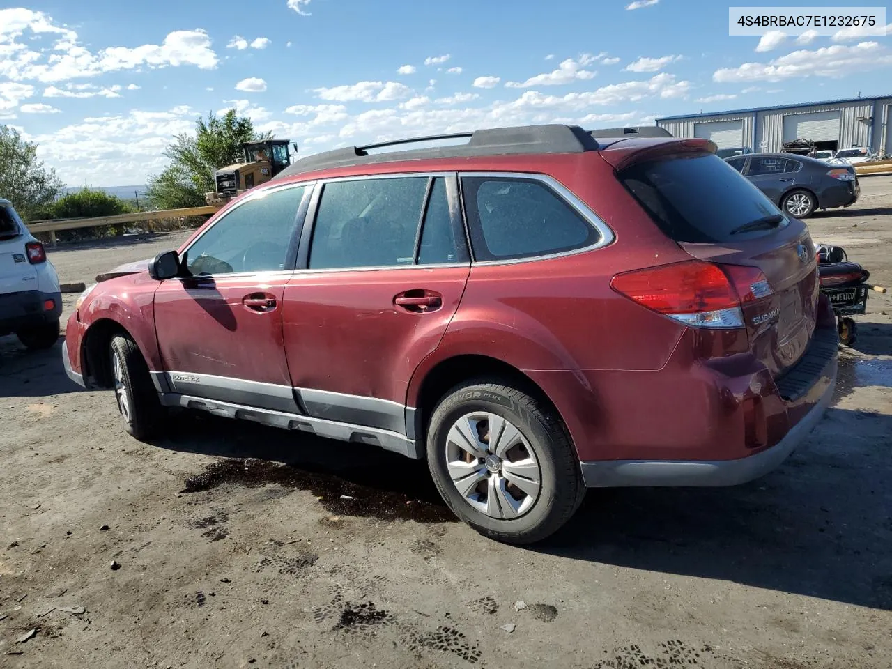 2014 Subaru Outback 2.5I VIN: 4S4BRBAC7E1232675 Lot: 67422654