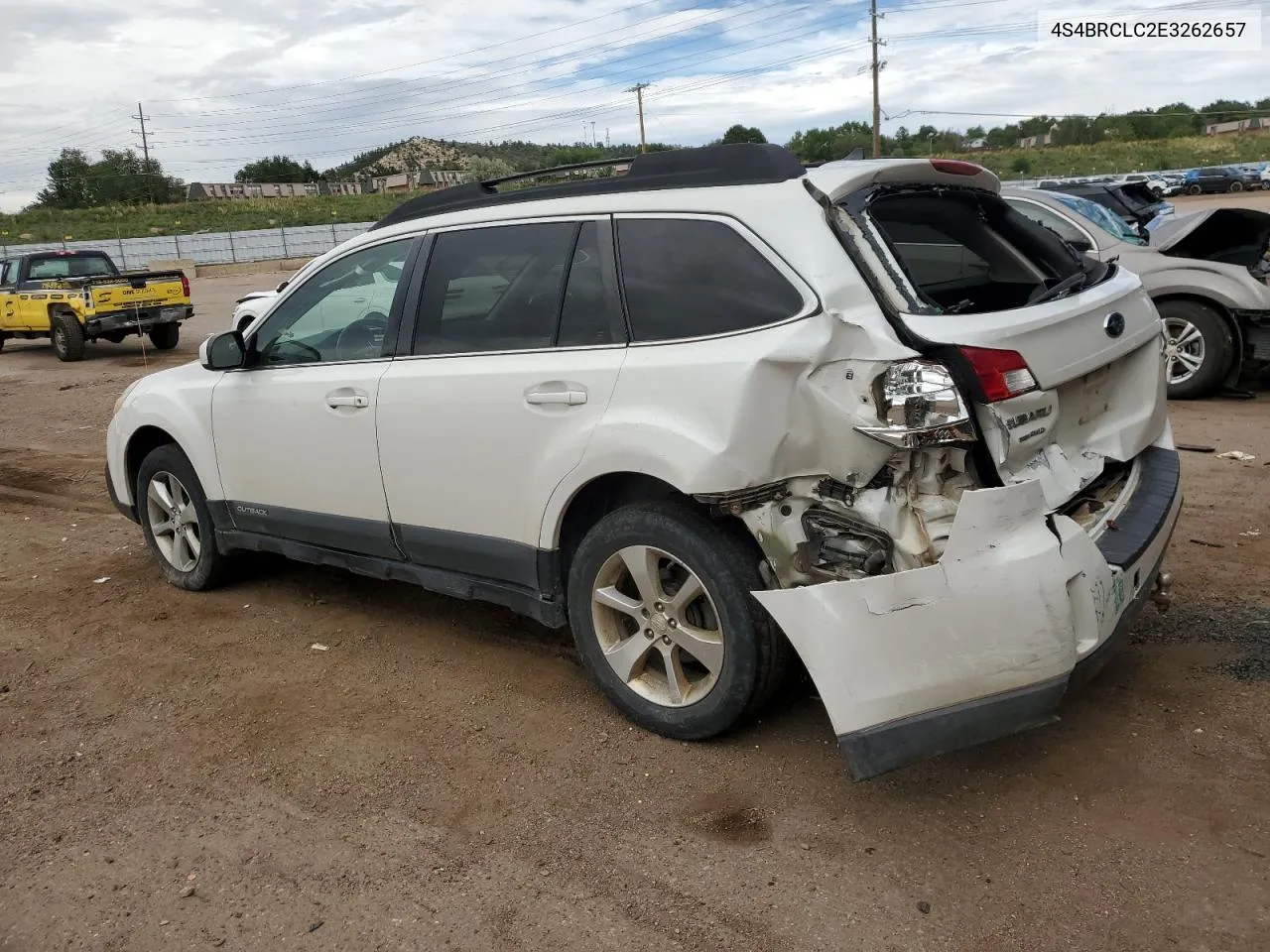 2014 Subaru Outback 2.5I Limited VIN: 4S4BRCLC2E3262657 Lot: 68989424