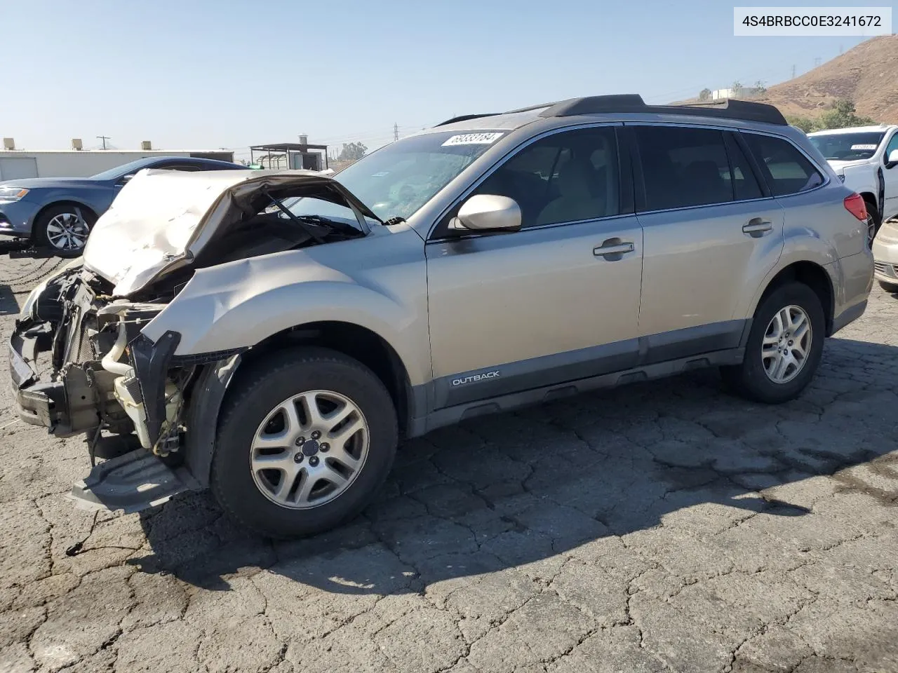 2014 Subaru Outback 2.5I Premium VIN: 4S4BRBCC0E3241672 Lot: 69333184