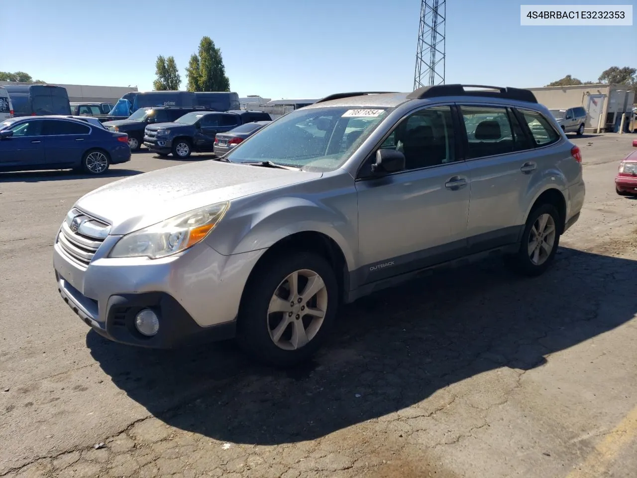 2014 Subaru Outback 2.5I VIN: 4S4BRBAC1E3232353 Lot: 70871854