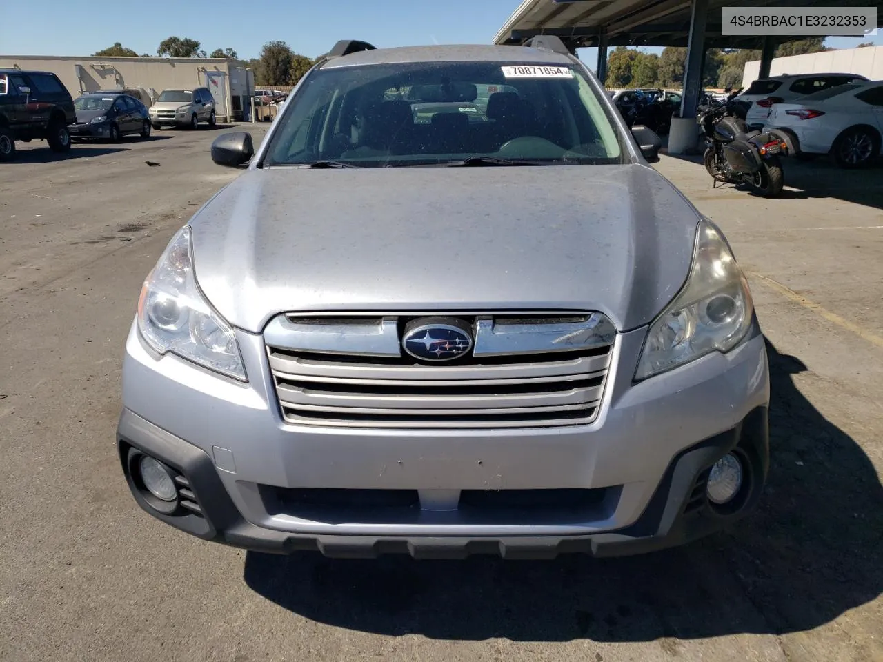 2014 Subaru Outback 2.5I VIN: 4S4BRBAC1E3232353 Lot: 70871854