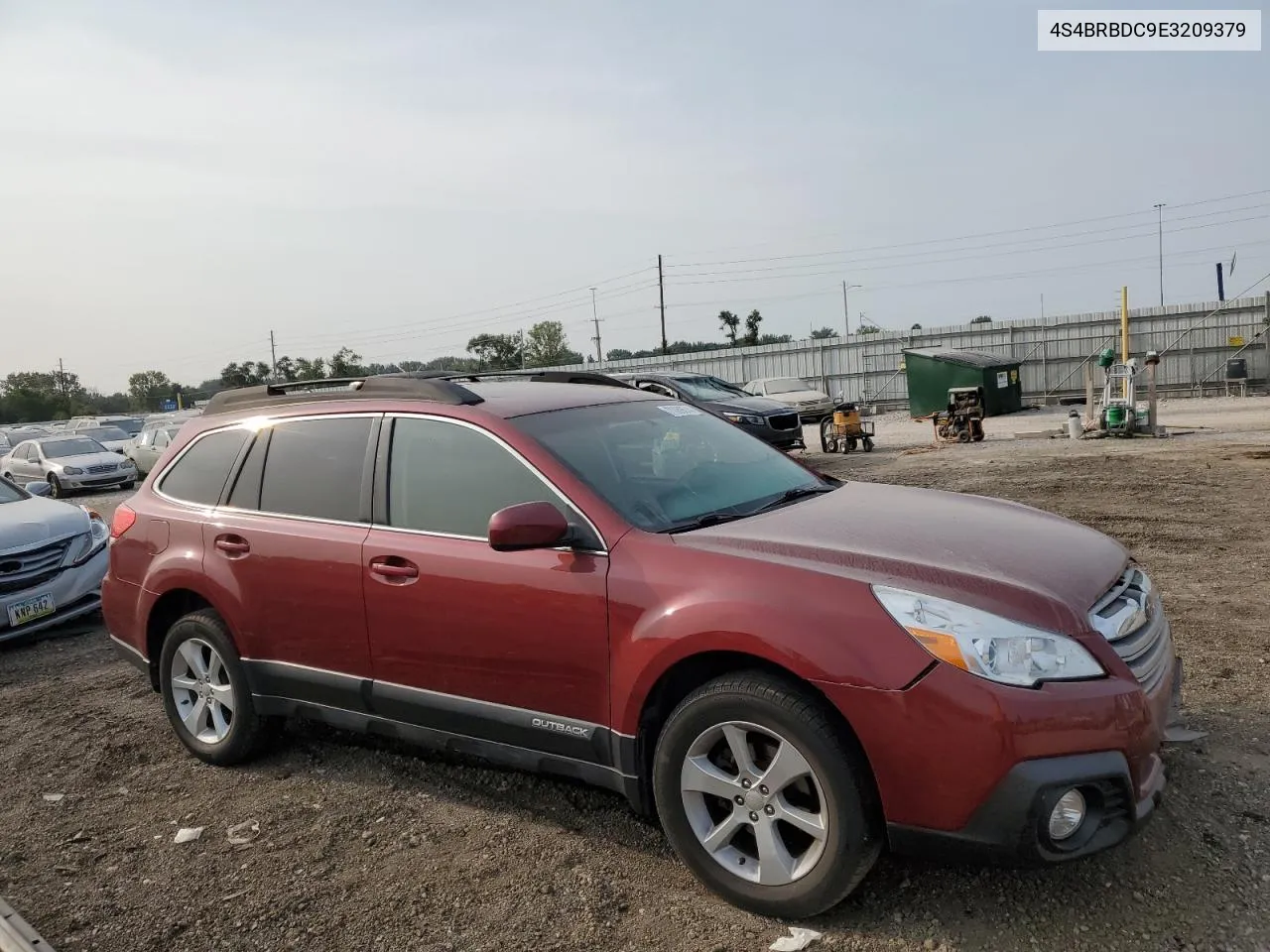 2014 Subaru Outback 2.5I Premium VIN: 4S4BRBDC9E3209379 Lot: 71089574