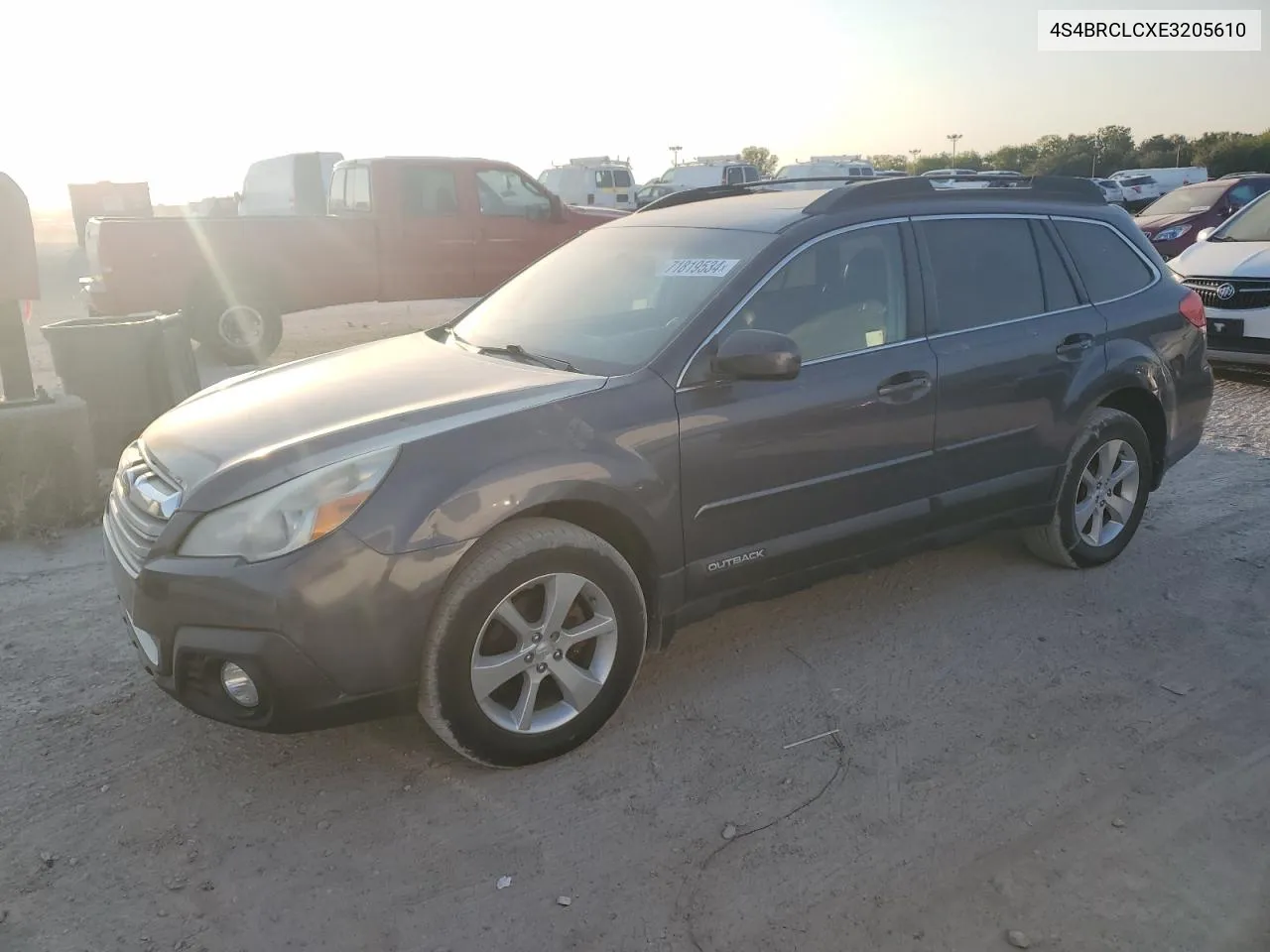 2014 Subaru Outback 2.5I Limited VIN: 4S4BRCLCXE3205610 Lot: 71819534