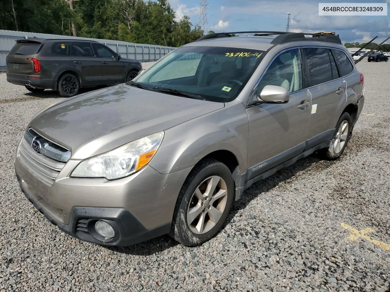 4S4BRCCC8E3248309 2014 Subaru Outback 2.5I Premium