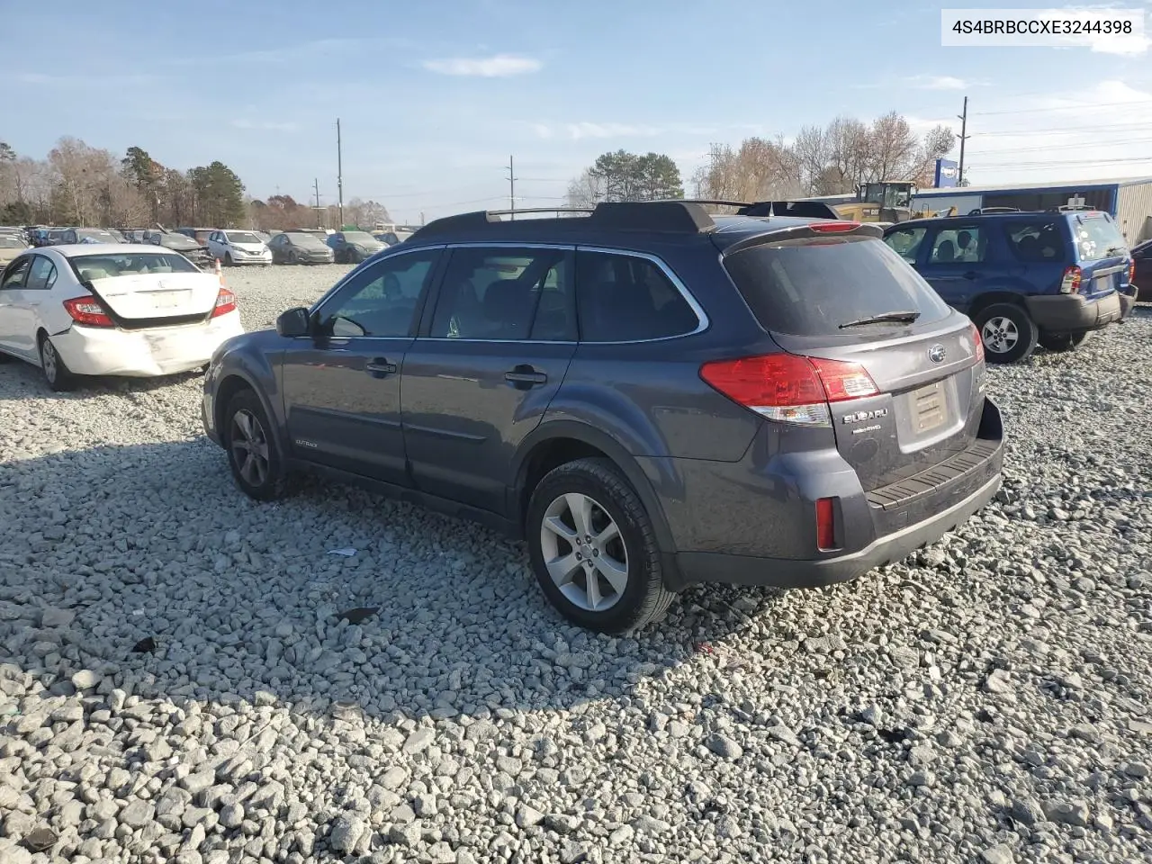 4S4BRBCCXE3244398 2014 Subaru Outback 2.5I Premium