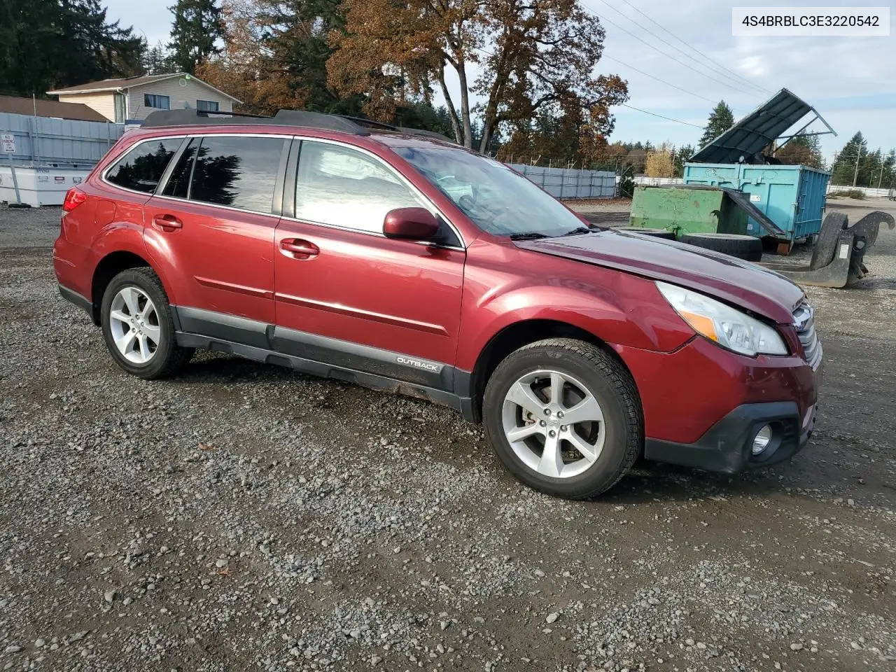 4S4BRBLC3E3220542 2014 Subaru Outback 2.5I Limited