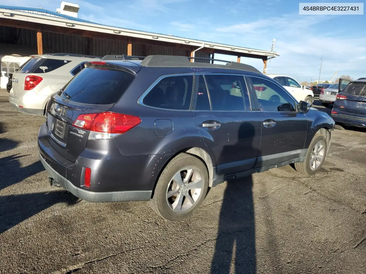 4S4BRBPC4E3227431 2014 Subaru Outback 2.5I Limited