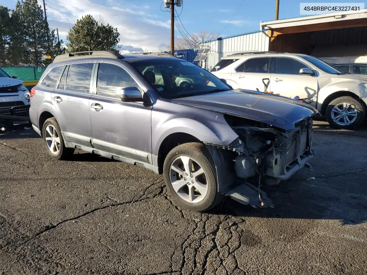 4S4BRBPC4E3227431 2014 Subaru Outback 2.5I Limited
