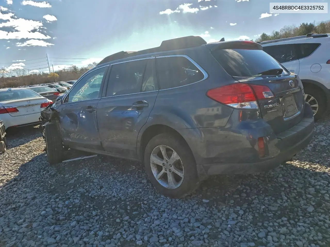 4S4BRBDC4E3325752 2014 Subaru Outback 2.5I Premium