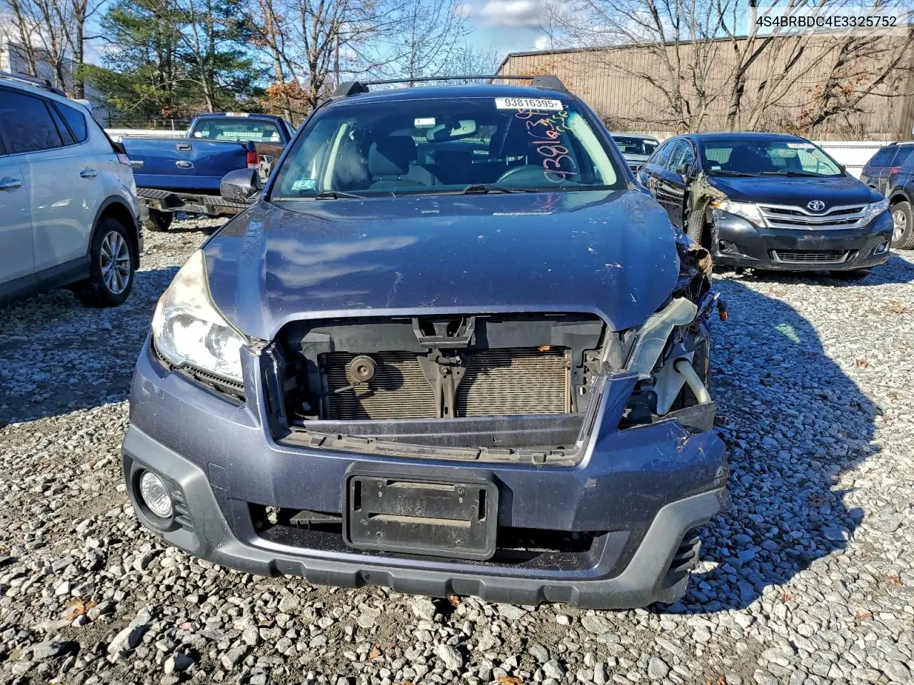 4S4BRBDC4E3325752 2014 Subaru Outback 2.5I Premium