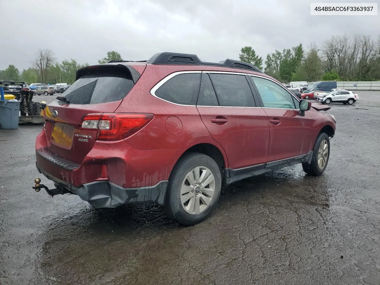 2015 Subaru Outback 2.5I Premium VIN: 4S4BSACC6F3363937 Lot: 51293534