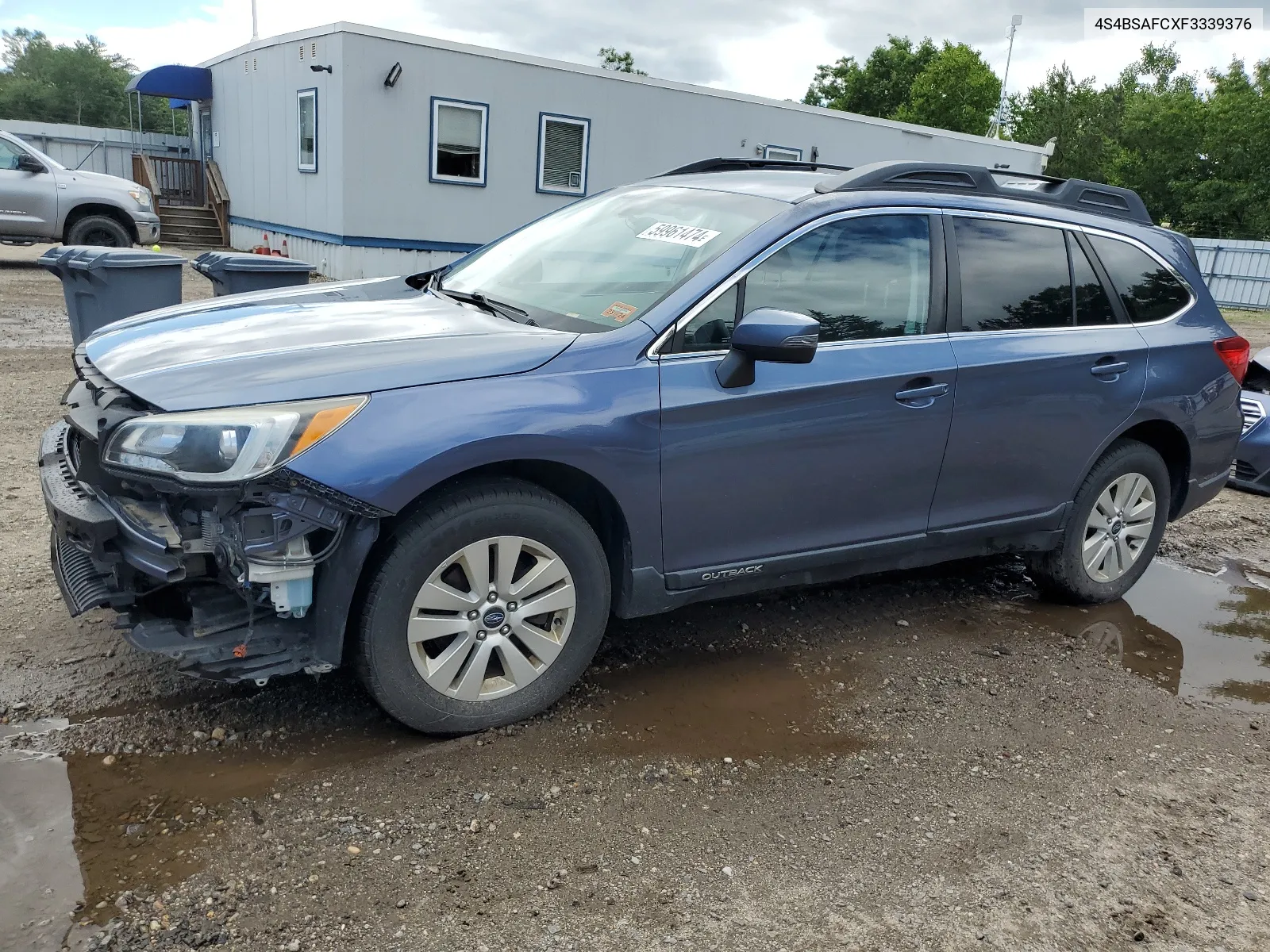 2015 Subaru Outback 2.5I Premium VIN: 4S4BSAFCXF3339376 Lot: 59961474