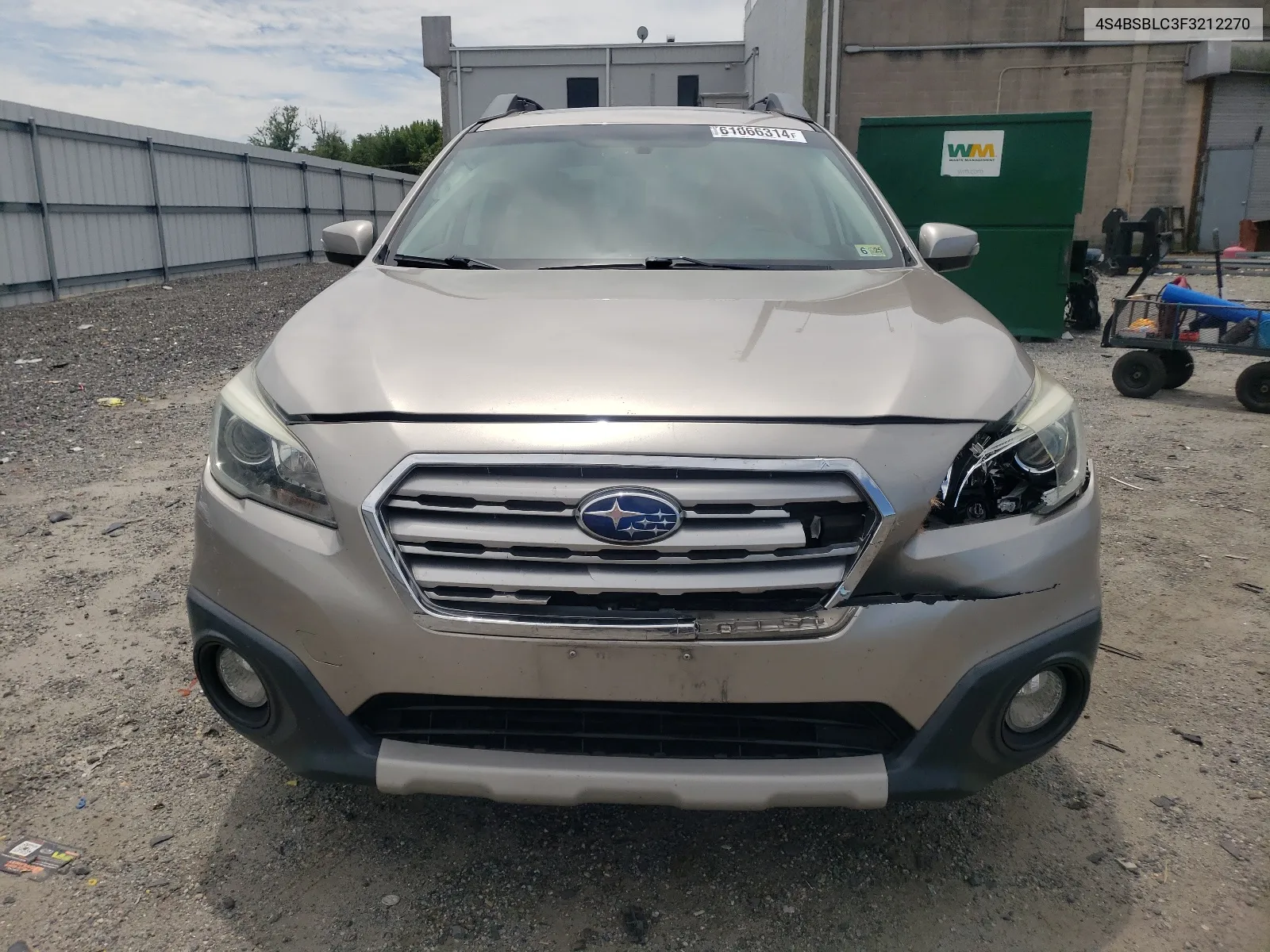 4S4BSBLC3F3212270 2015 Subaru Outback 2.5I Limited