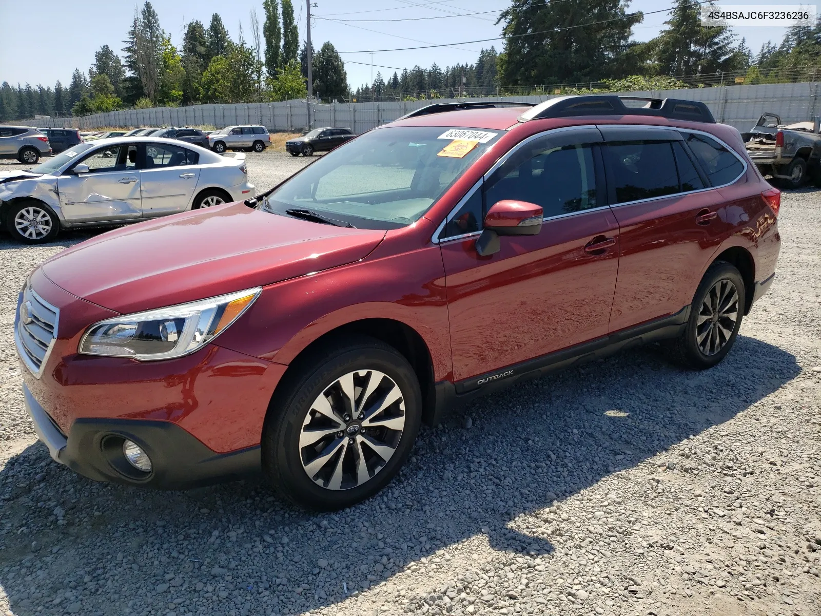 2015 Subaru Outback 2.5I Limited VIN: 4S4BSAJC6F3236236 Lot: 63067044