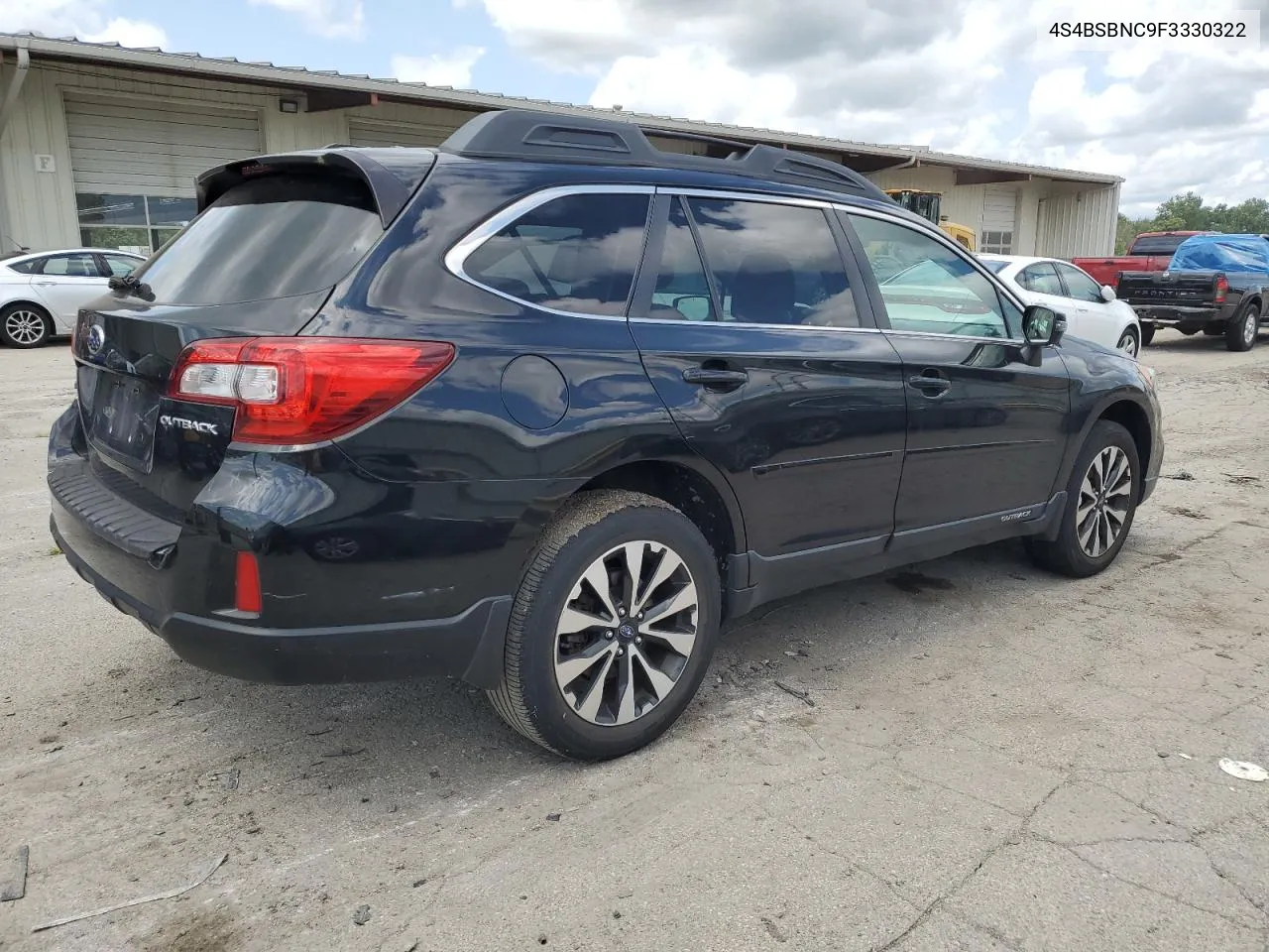 2015 Subaru Outback 2.5I Limited VIN: 4S4BSBNC9F3330322 Lot: 63543824