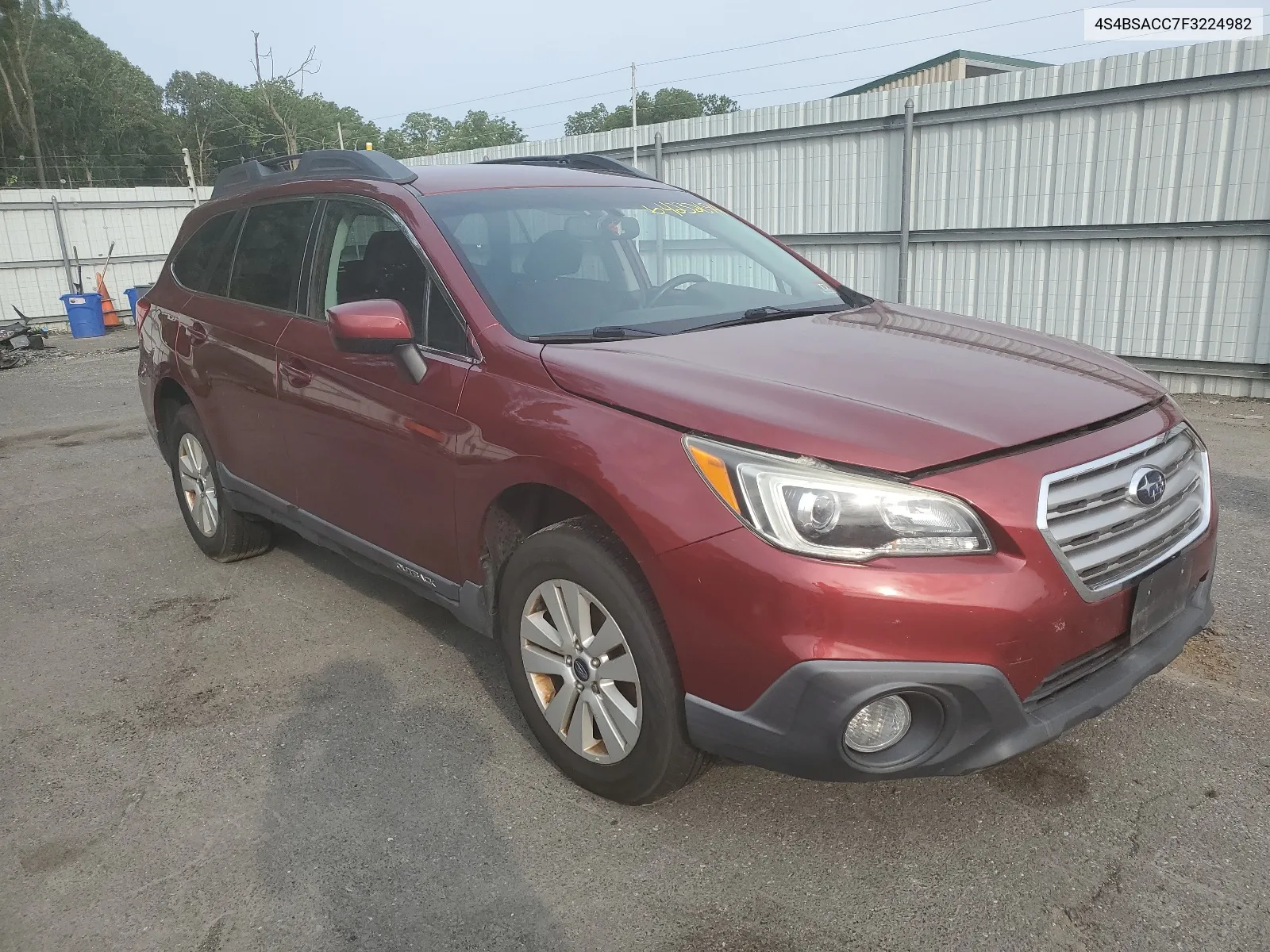 2015 Subaru Outback 2.5I Premium VIN: 4S4BSACC7F3224982 Lot: 64232694