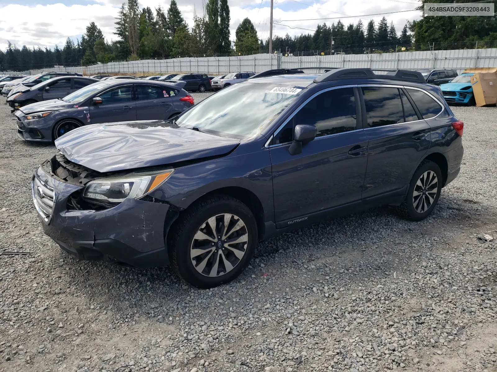 2015 Subaru Outback 2.5I Premium VIN: 4S4BSADC9F3208443 Lot: 66383334