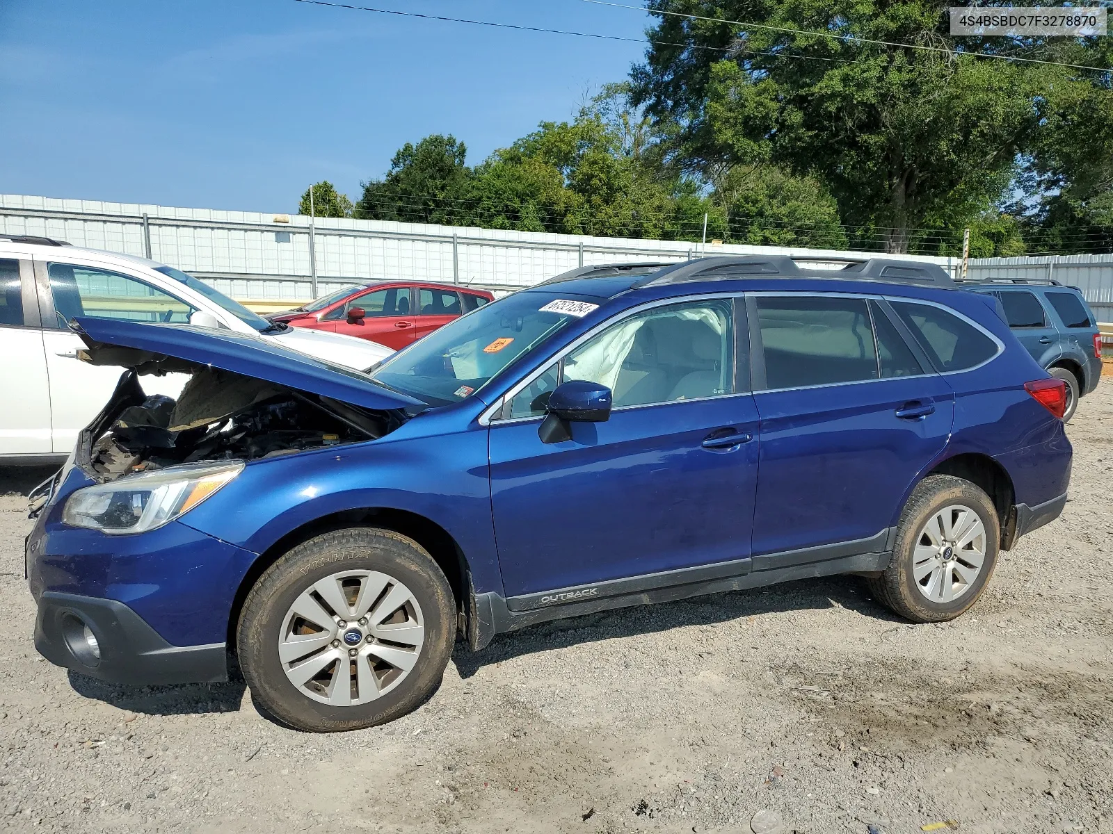 2015 Subaru Outback 2.5I Premium VIN: 4S4BSBDC7F3278870 Lot: 67521254