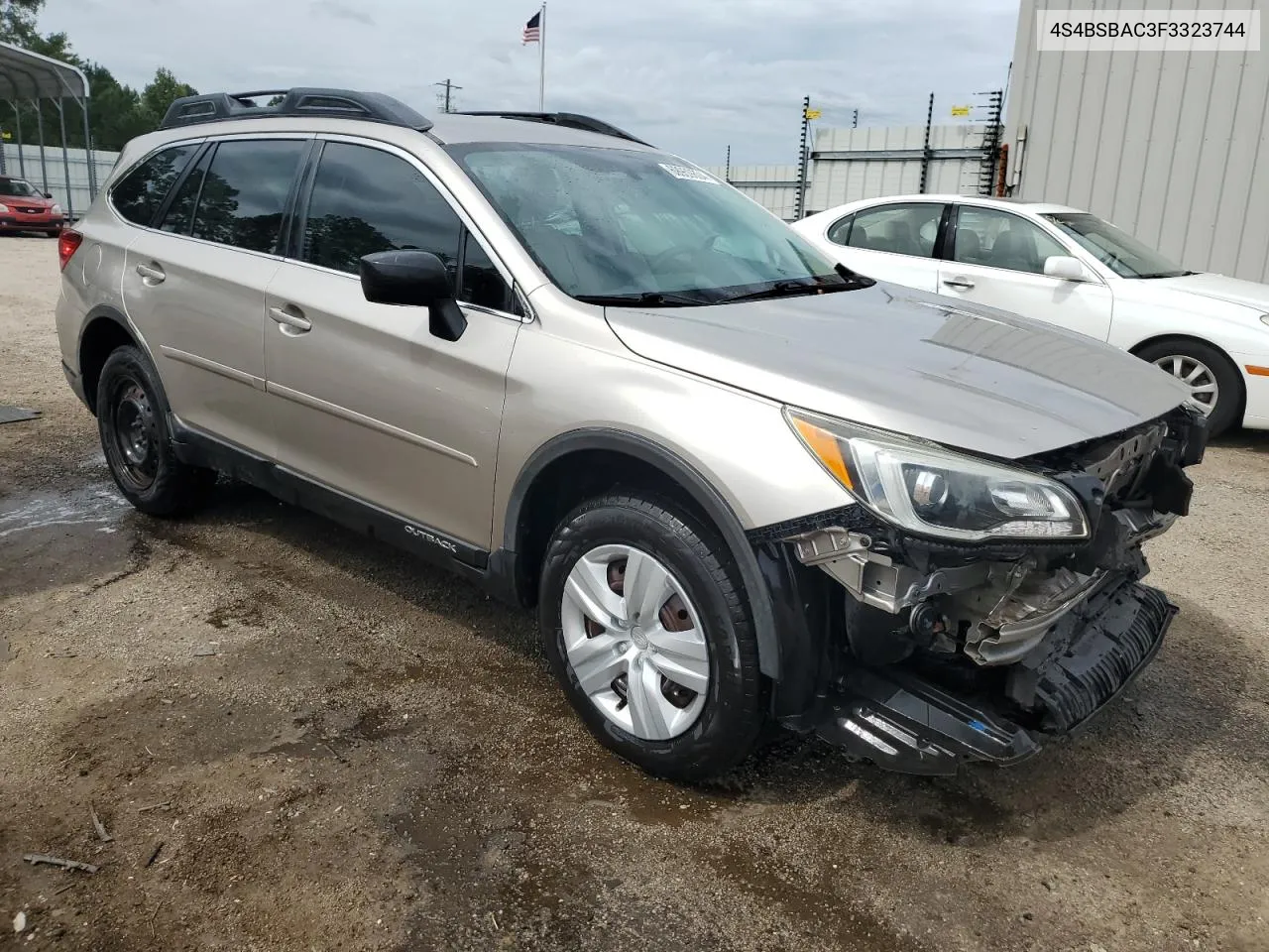 2015 Subaru Outback 2.5I VIN: 4S4BSBAC3F3323744 Lot: 69959804