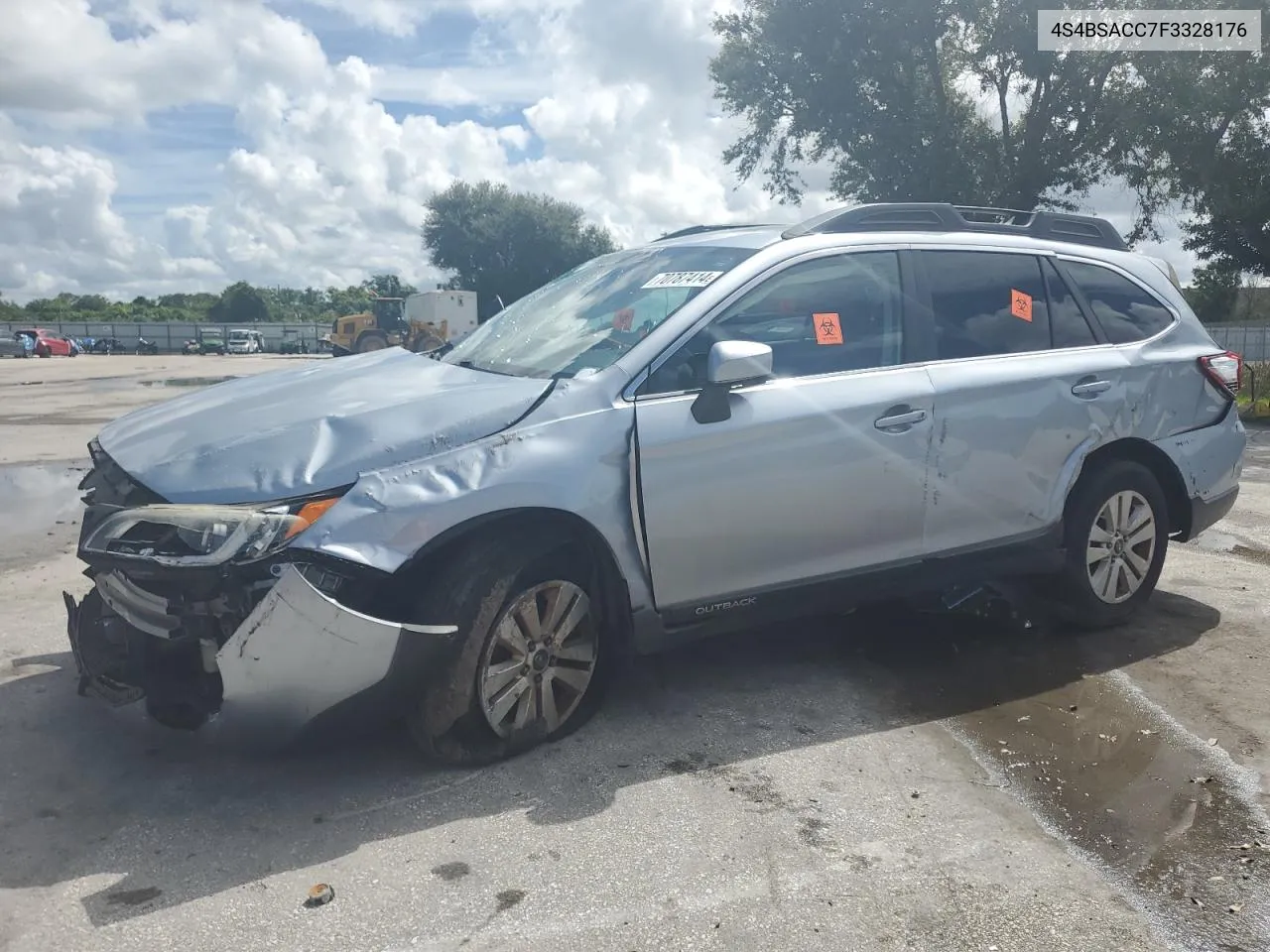 2015 Subaru Outback 2.5I Premium VIN: 4S4BSACC7F3328176 Lot: 70787414