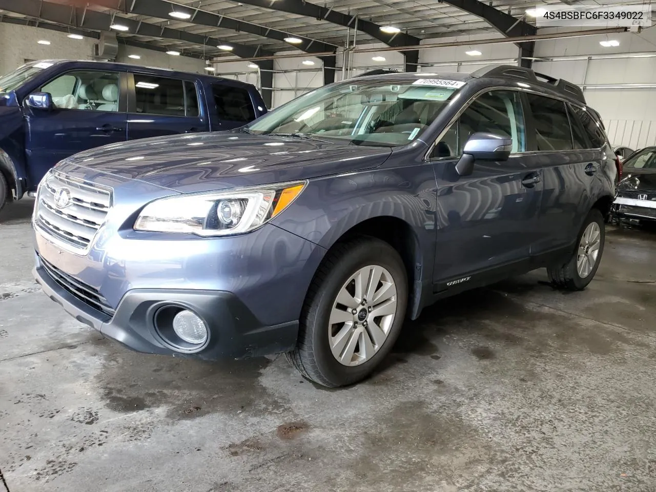 2015 Subaru Outback 2.5I Premium VIN: 4S4BSBFC6F3349022 Lot: 70995564