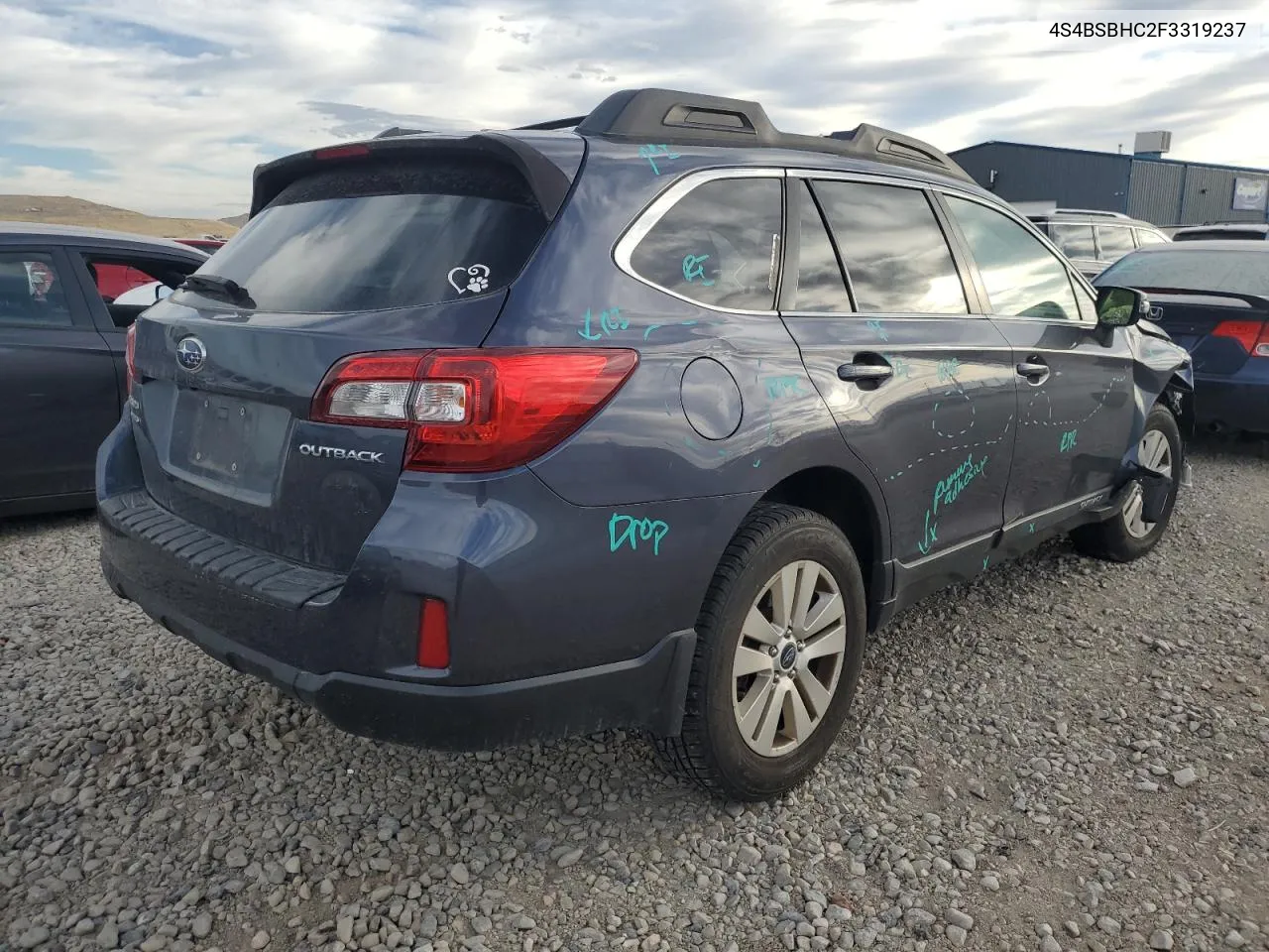 2015 Subaru Outback 2.5I Premium VIN: 4S4BSBHC2F3319237 Lot: 71651744