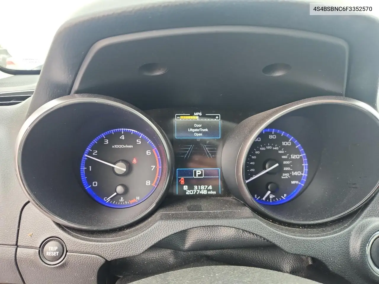 4S4BSBNC6F3352570 2015 Subaru Outback 2.5I Limited